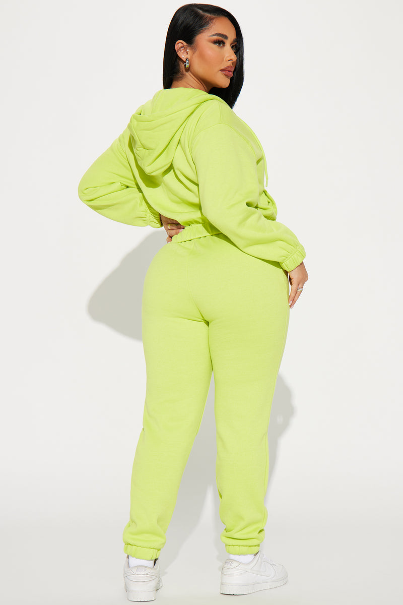 Endless Trips Fleece Jogger Set Lime Fashion Nova, Matching Sets