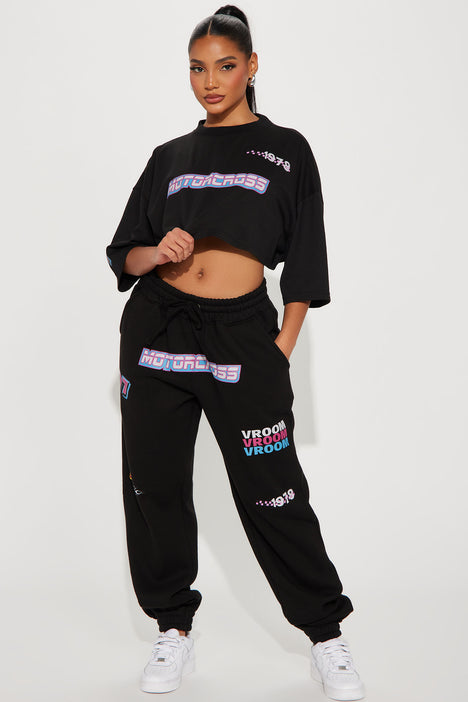 Vroom Vroom Jogger Set Black