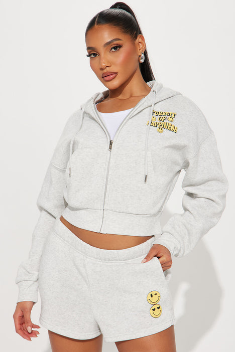 Grey shorts 2025 and hoodie set