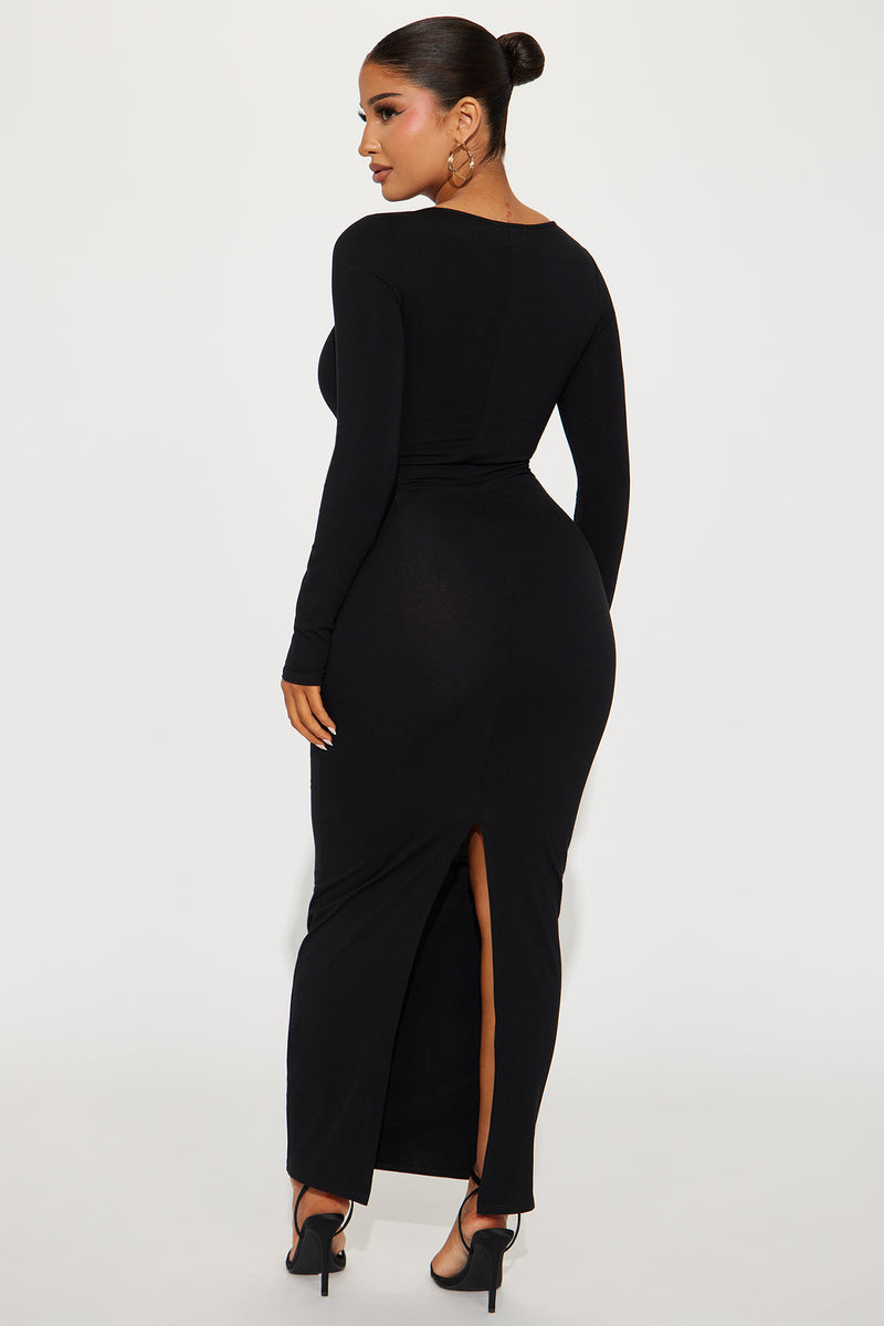 Bailey Cotton Maxi Dress - Black | Fashion Nova, Dresses | Fashion Nova