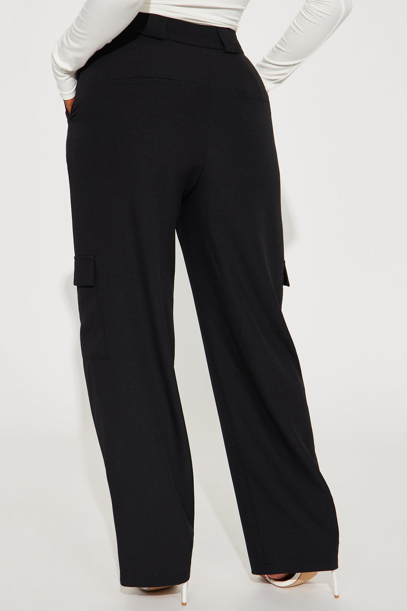 Nova Utility Linen Trouser BLACK