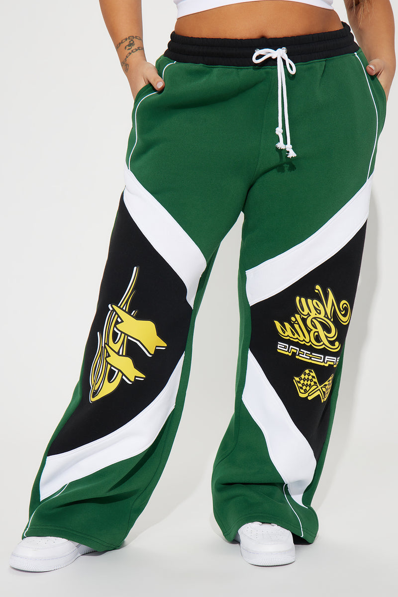 New Bliss Wide Leg Pant - Green/combo