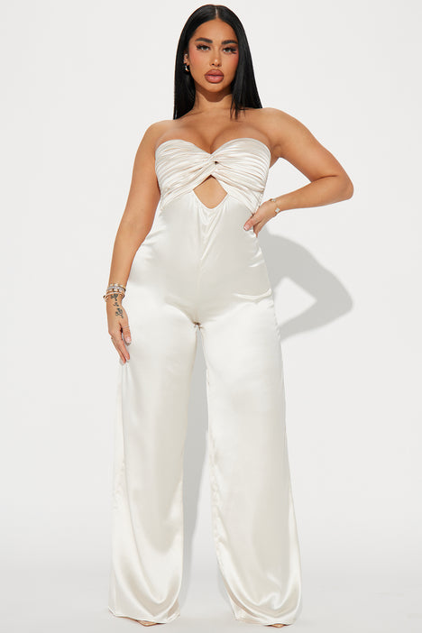 Satin jumpsuit fashion nova outlet