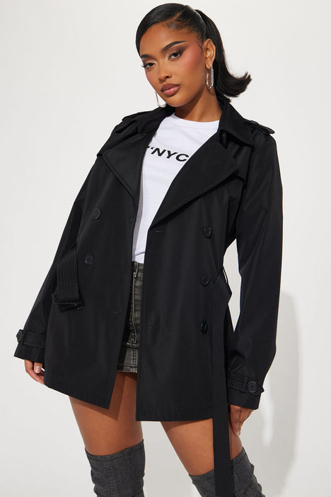 Mystery Women Coat Black