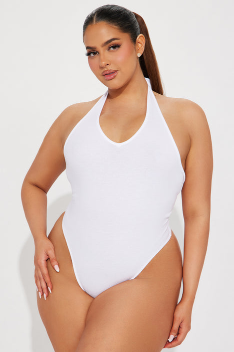 Rosie Halter Bodysuit - White