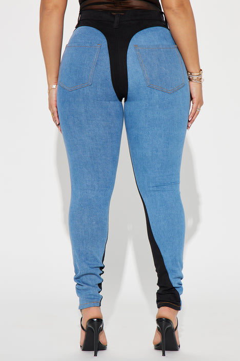 Two tone hotsell jeans fashion nova