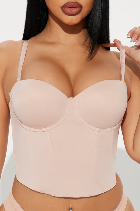 All The Support Longline Corset Bra - Nude