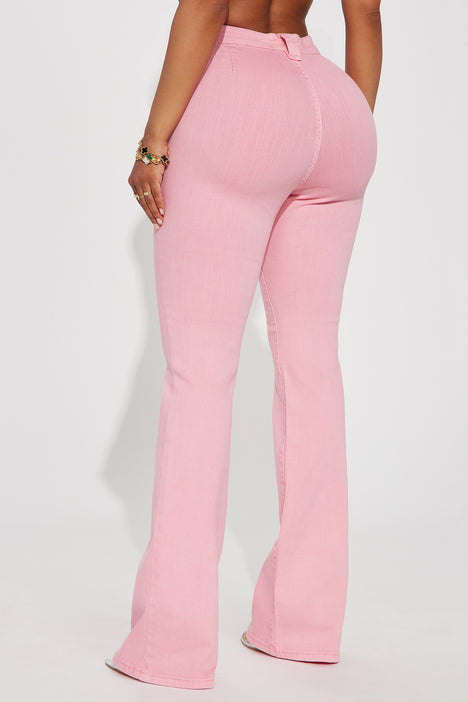 Unconditional Love Flare Jeans - Pink