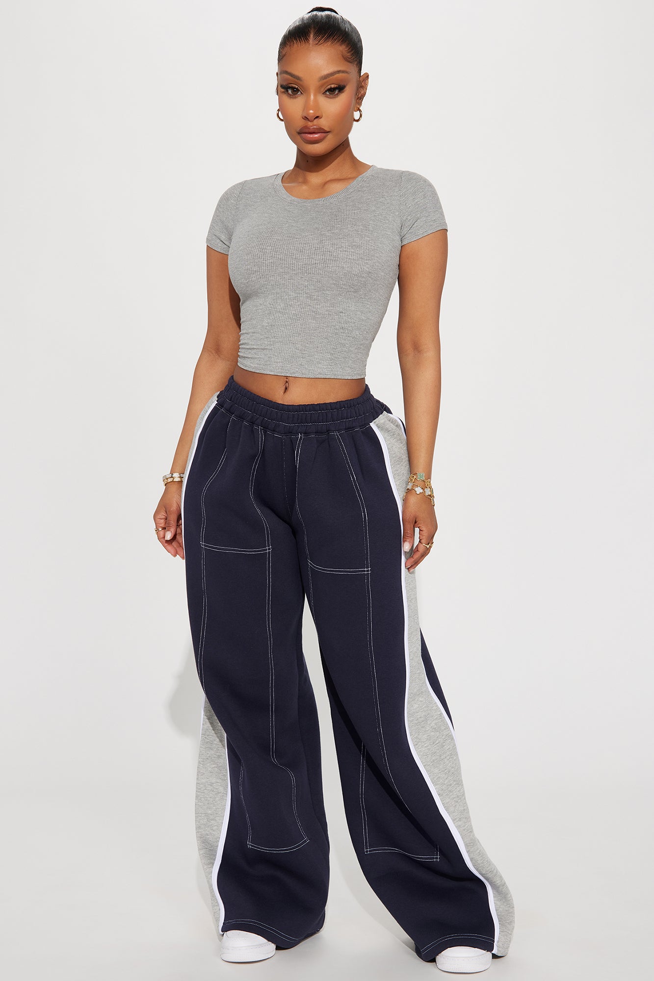 Jackie Lounge Pant Navy combo Fashion Nova Lounge Fashion Nova