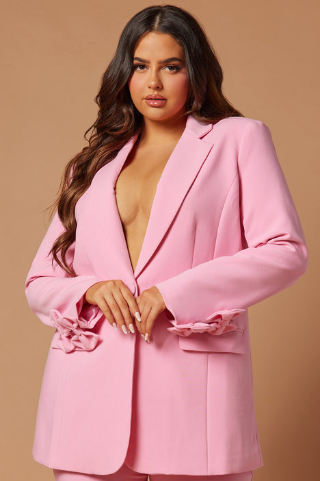 Alana Bow Blazer Pink