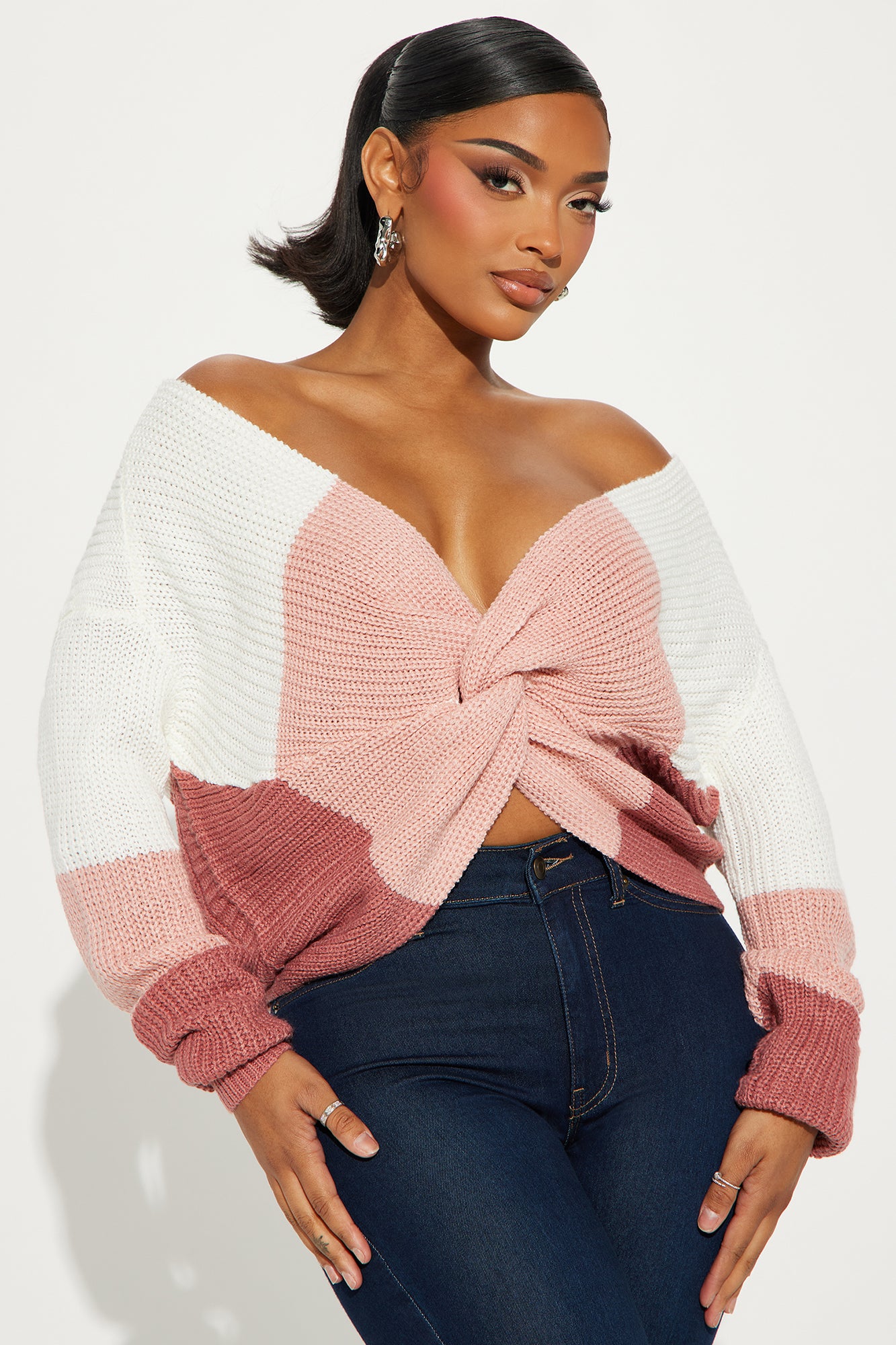 Jaylaani Sweater Top - Pink, Fashion Nova, Sweaters