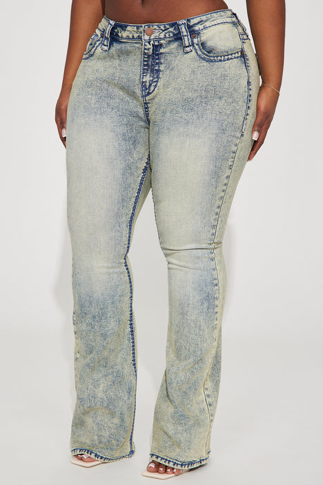 Calça flare best sale stretch