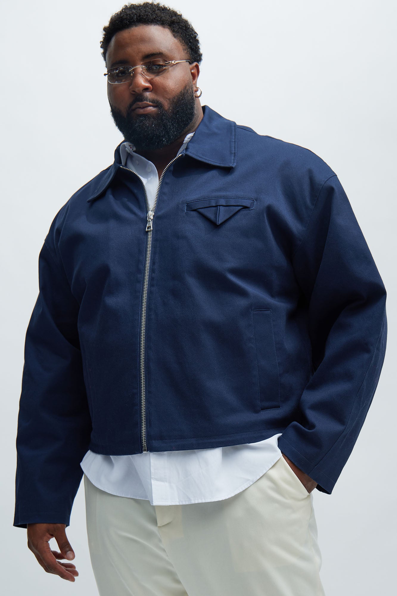 Cropped chore top jacket