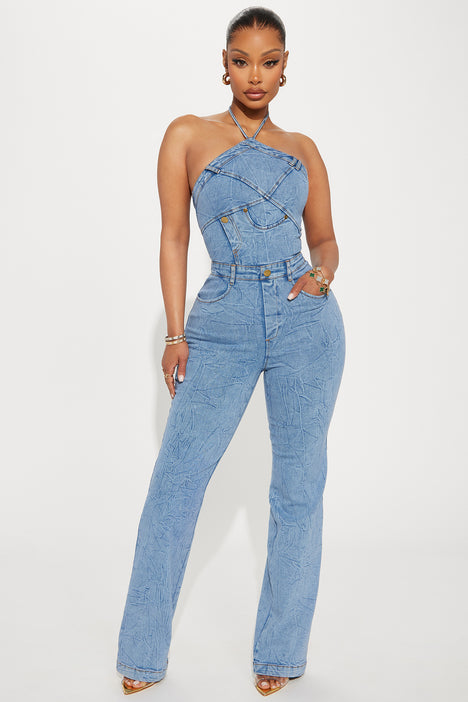 Fashion nova cheap jean jumpsuit