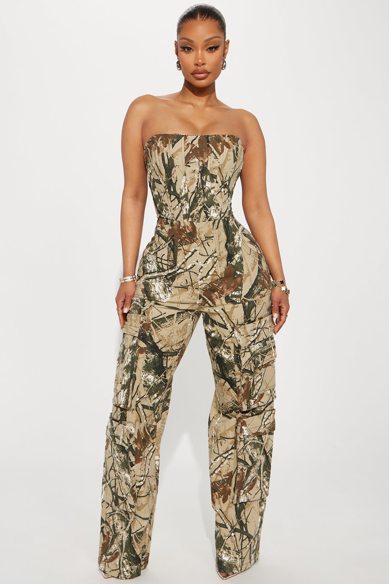 Fashion nova camo jumpsuit discount
