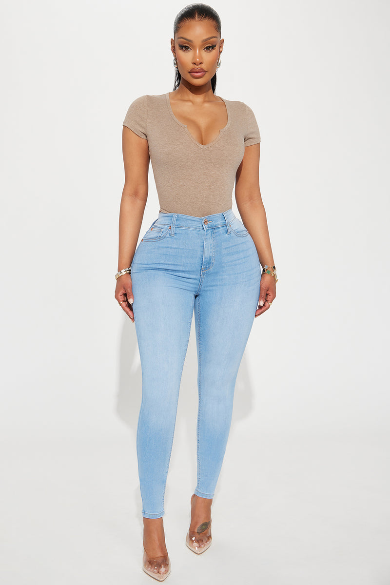 Rae Stretch Skinny Jeans - Light Wash | Fashion Nova, Jeans | Fashion Nova