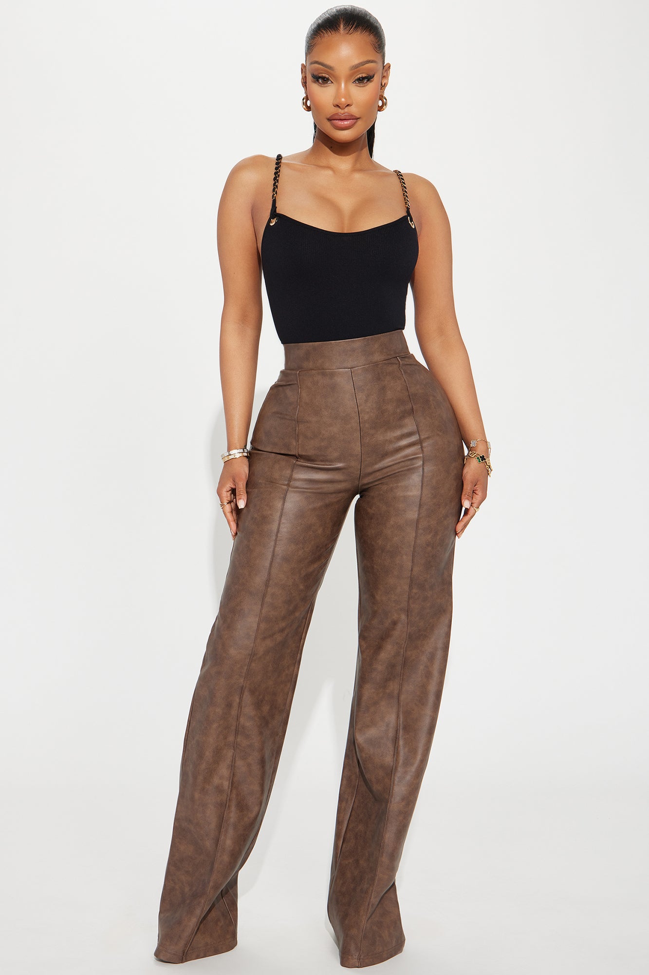 Womens leather dress pants hotsell