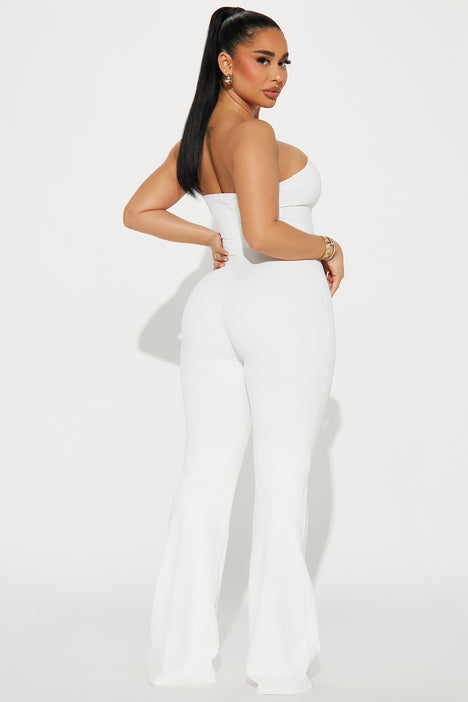 Fashion nova ivory jumpsuit cheap
