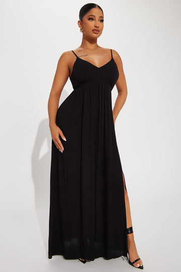 Vero Moda Petite premium super soft cami maxi dress in black - ShopStyle
