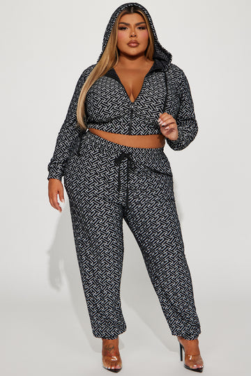 Plus size 2 online piece jogger set
