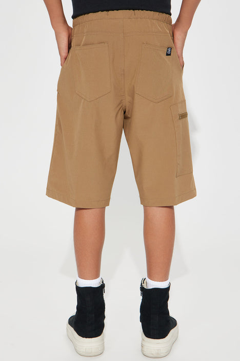 Mini Hybrid Spandex Cargo Short Khaki