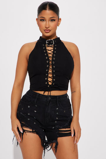 Watch Me Whip Lace Up Jumpsuit Black Fashion Nova Jumpsuits