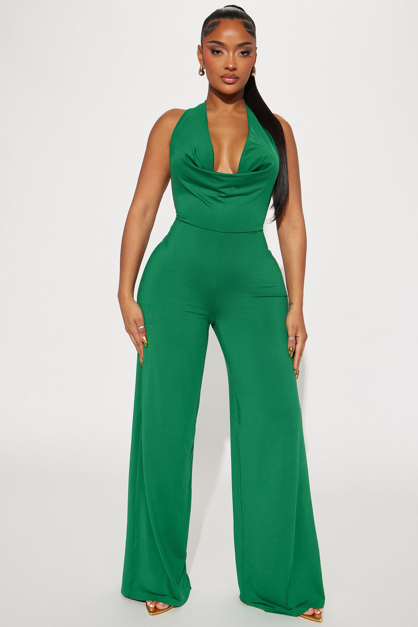 Fashion nova hot sale green jumpsuit