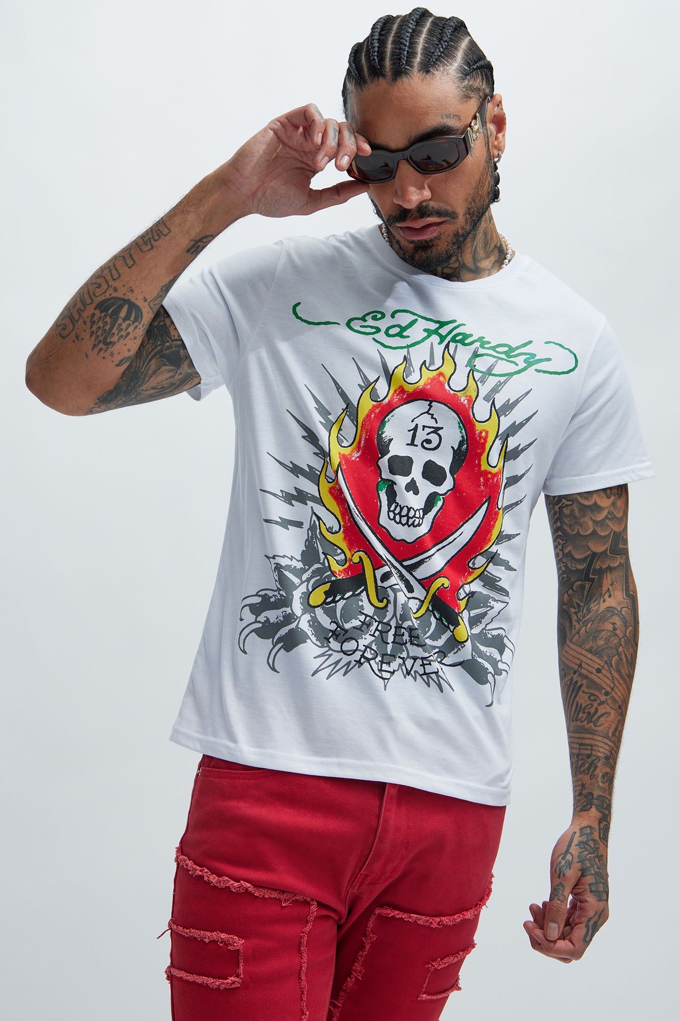 ed hardy white tee