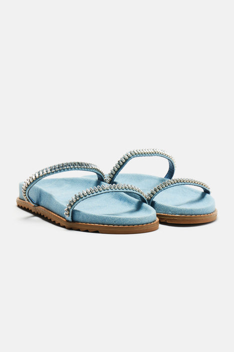 It s A Must Flat Sandals Denim