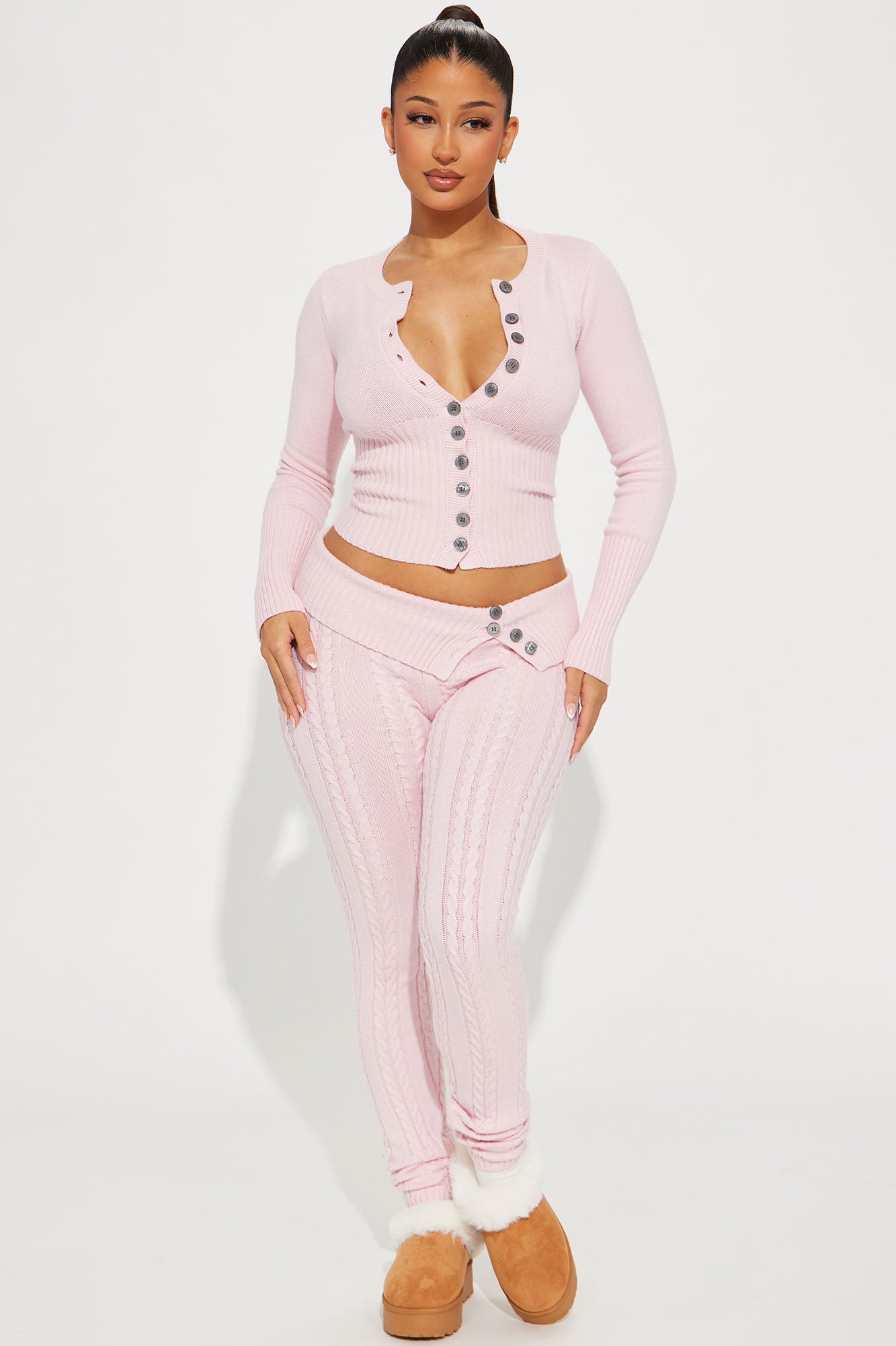Positive Energy Sweater Legging Set - Pink, Fashion Nova, Matching Sets