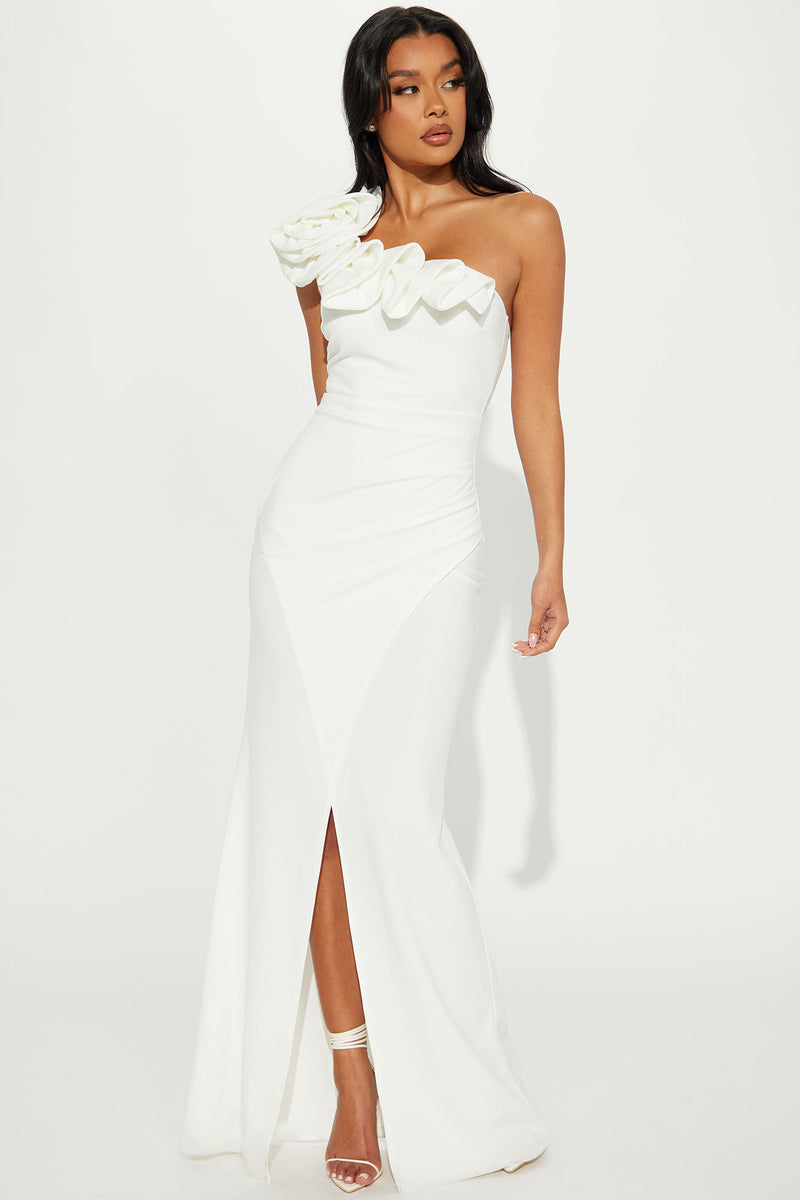 Ruffle Up Maxi Dress - Ivory | Fashion Nova, Dresses | Fashion Nova