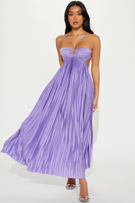 Anastacia Plisse Maxi Dress - Purple, Fashion Nova, Dresses