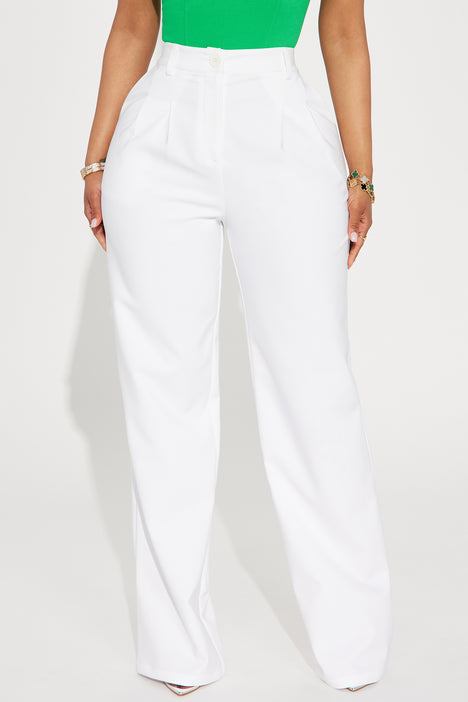 The Perfect Trouser Pant 32 - White, Fashion Nova, Pants