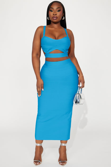 2 piece online bandage skirt set