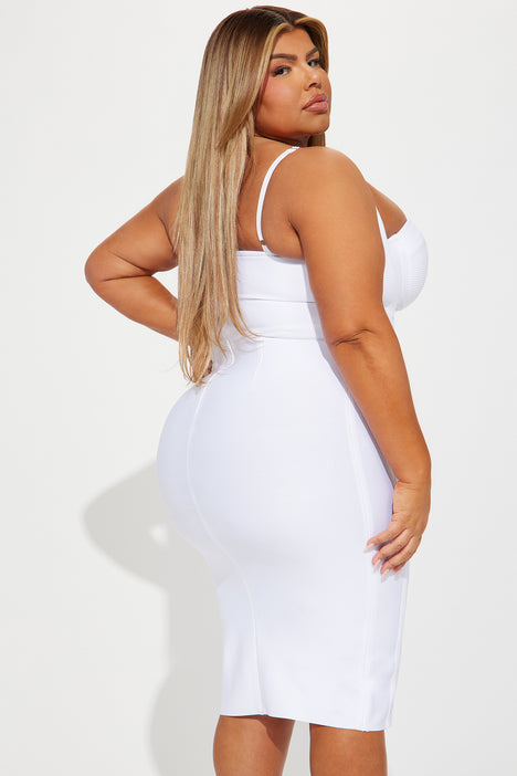 Kash Me In VIP Bandage Dress White