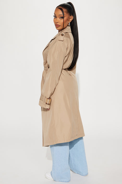 Tan raincoat outlet