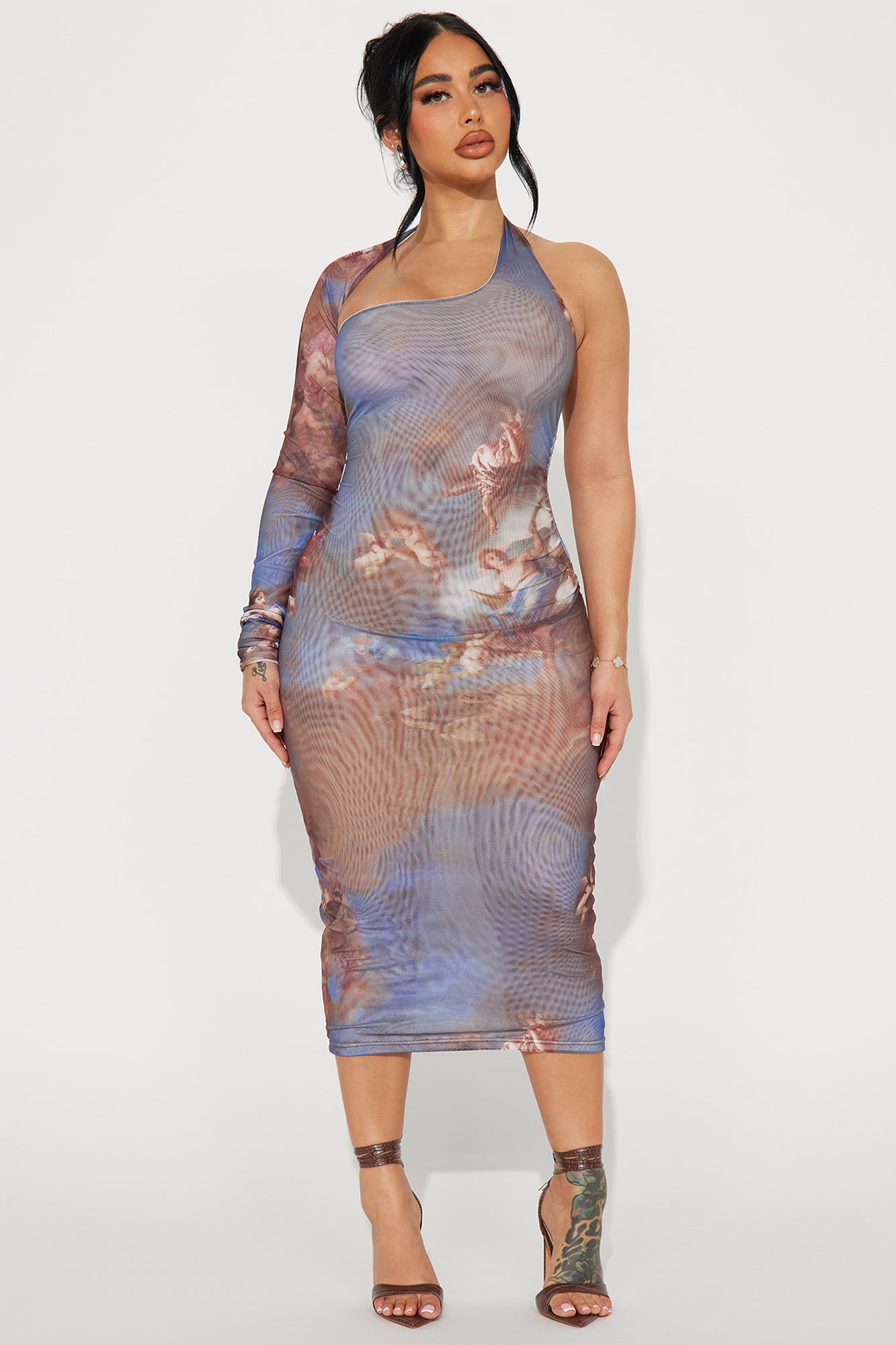 Mesh top cherub dress