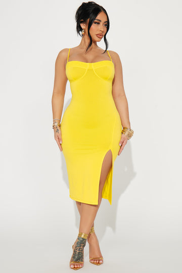 Priscilla Tie Dye Maxi Dress - Yellow, Fashion Nova, Dresses