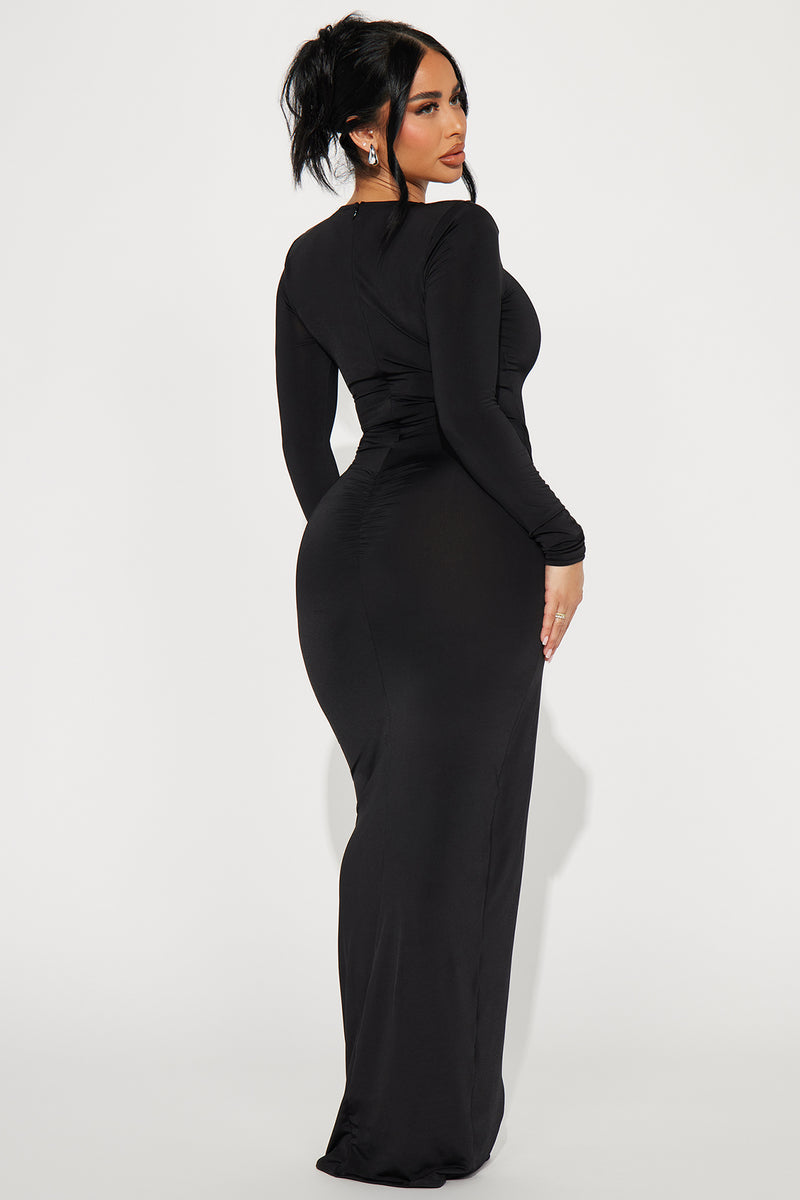 Catarina Slick Maxi Dress - Black | Fashion Nova, Dresses | Fashion Nova
