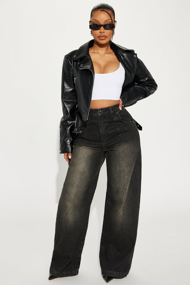 Wouldn't Mind Tinted Baggy Jeans - Black Wash | Fashion Nova, Jeans ...