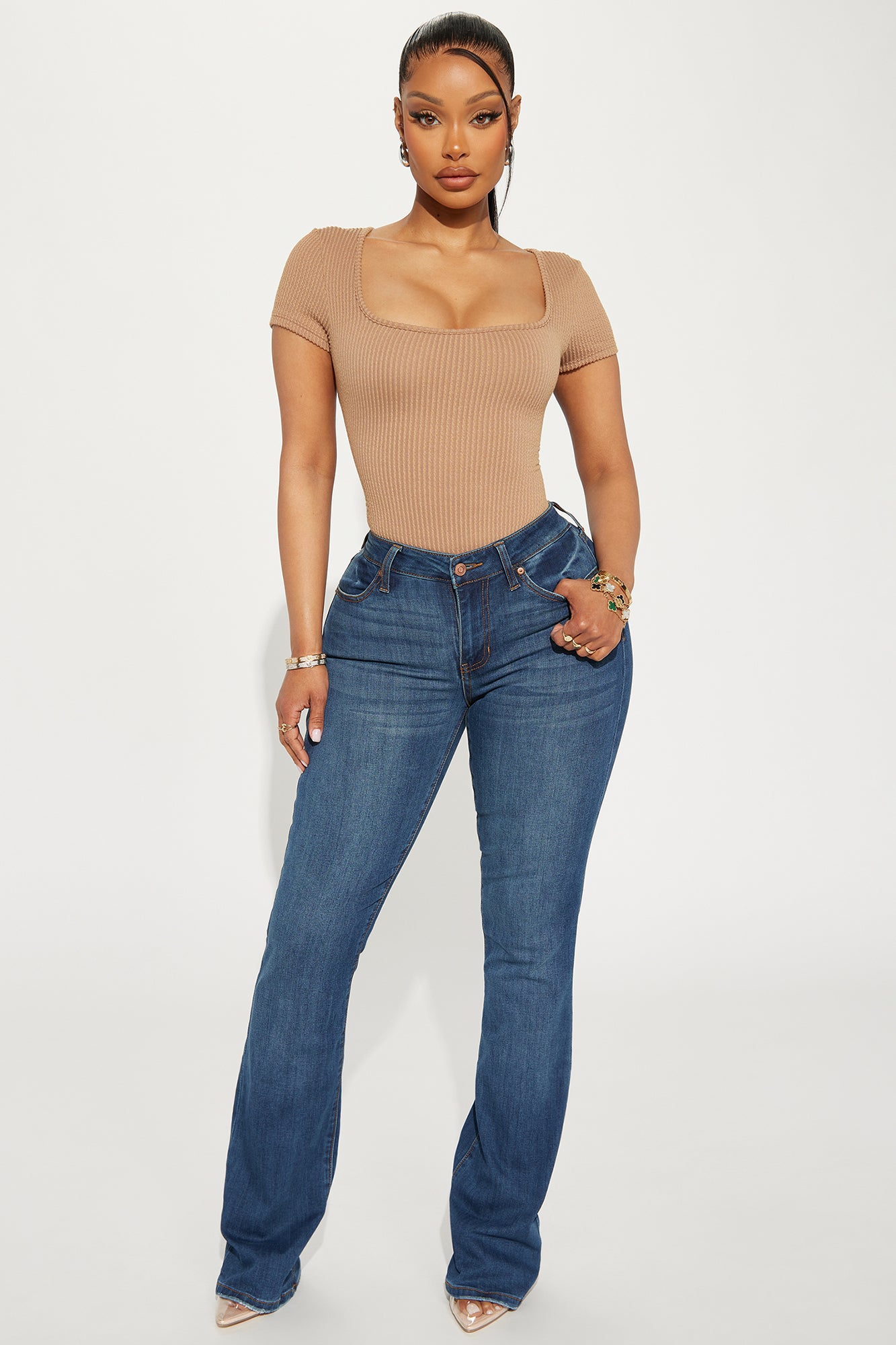Jessie Mid Rise Bootcut Jeans - Dark Wash, Fashion Nova, Jeans