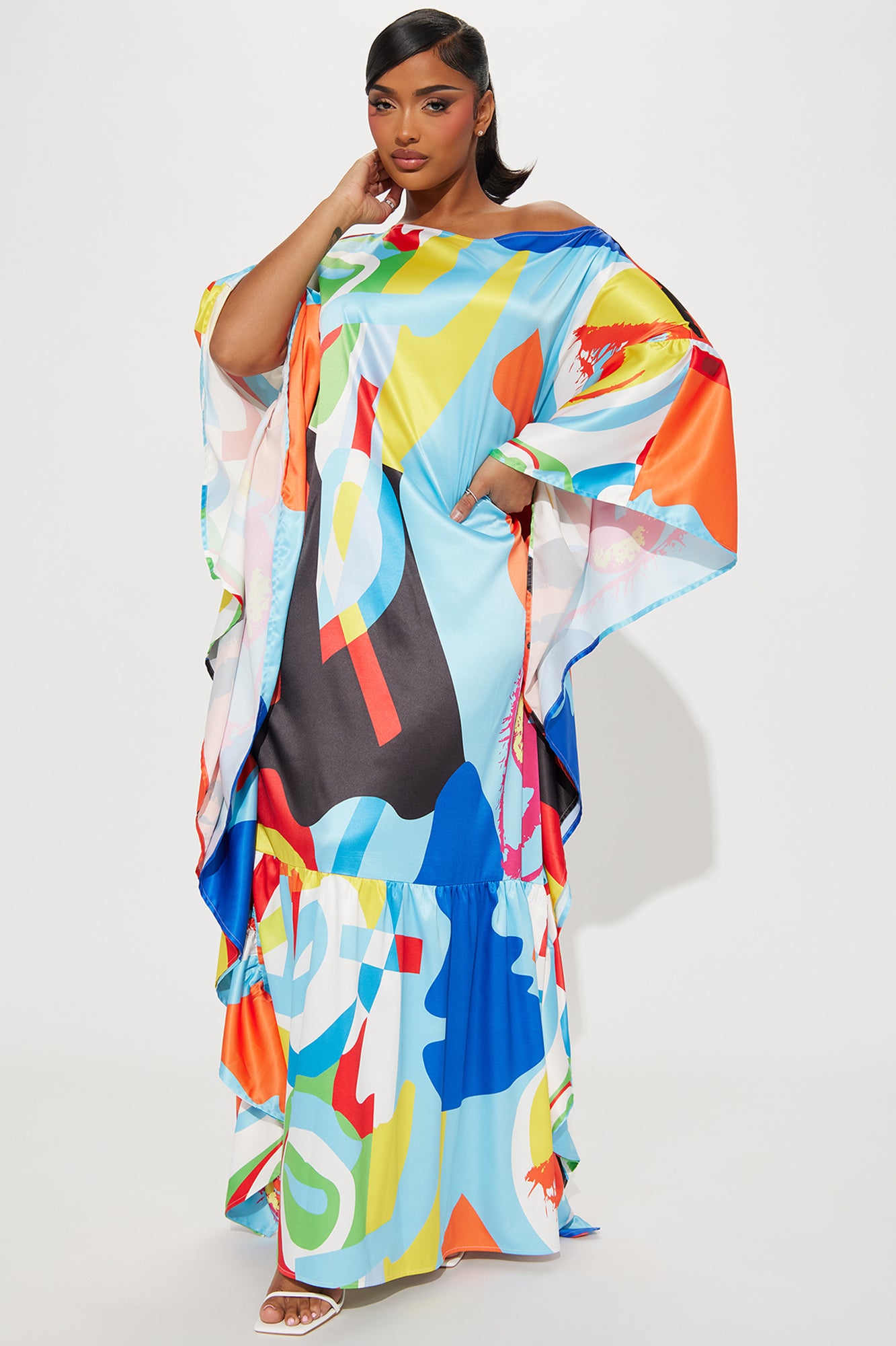 Satin kaftan on sale