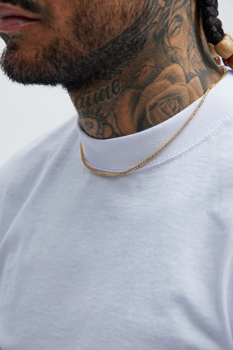 2mm Premium 18 Tennis Chain Necklace Gold Fashion Nova Mens