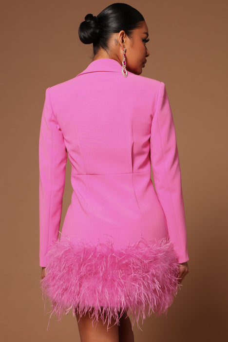 Pink clearance blazer dress