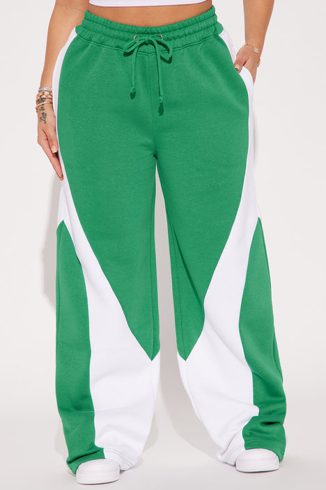 00s Nike Cotton Wide Leg Joggers Green Small – Clout Closet