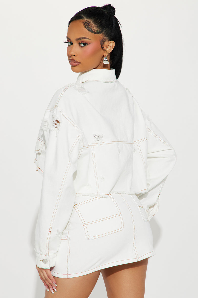 Catch Me Later Denim Skirt Set White Fashion Nova, Matching Sets — free download