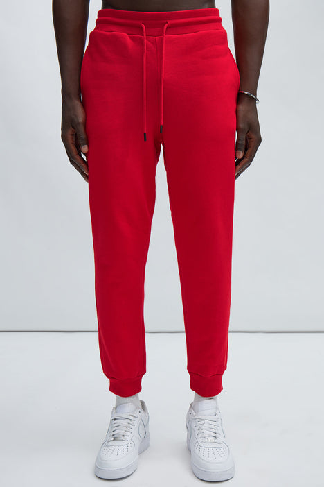 Red shop joggers mens