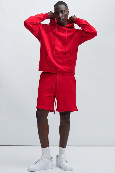 Tyson Sweatshort Red Fashion Nova Mens Shorts Fashion Nova