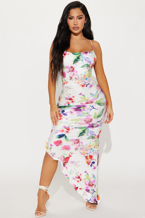 Fashion nova white floral dress cheap