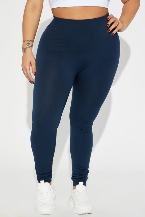 Since Day One Seamless Leggings Navy Fashion Nova Leggings